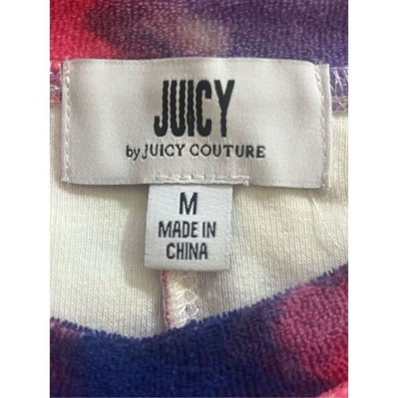 Juicy Crew Neck Short Sleeve Retro Floral Terry Crop Top Sz M NWOT - Picture 6 of 7